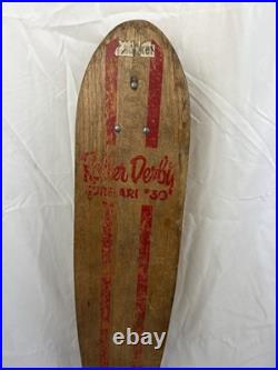Vintage Original 1960s Roller Derby Surf-Ari #30 Wooden Skateboard