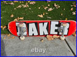 Vintage Original Fully Stock Baker Skateboard Baker Trucks & Wheels