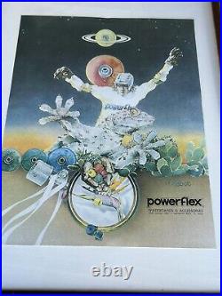 Vintage Original Powerflex Skateboard Framed Poster! Rare HTF
