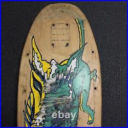 Vintage Original Schmitt Stix Chris Miller Dog Mini Skateboard Deck 1988
