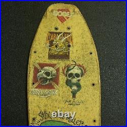 Vintage Original Schmitt Stix Chris Miller Dog Mini Skateboard Deck 1988