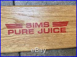 Vintage Original Sims 44 Oak Skateboard Deck 1977