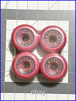 Vintage Original Skateboard Wheels Schmitt Stix Saw blades 58mm 95a Red Sealed