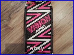Vintage Original VISION Ripper complete skateboard with Tracker Trucks and Wheels
