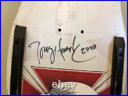 Vintage POWELL PERALTA 80's TONY HAWK CHICKEN SKULL SKATEBOARD DECK Autographed