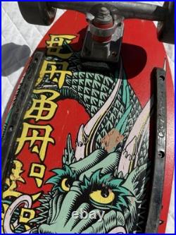 Vintage POWELL PERALTA STEVE CABALLERO BAN THIS DRAGON SKATEBOARD Variflex Truck