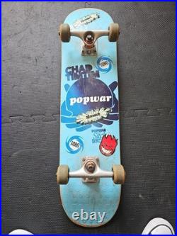 Vintage Pop War Complete 7.75 Skateboard Tensor Trucks Spitfire Wheels TimTim