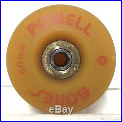 Vintage Powell Peralta 1978 BONES Wheels #1 Double Radials Red Text Skateboard