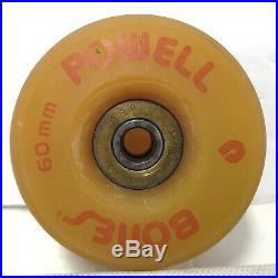 Vintage Powell Peralta 1978 BONES Wheels #1 Double Radials Red Text Skateboard