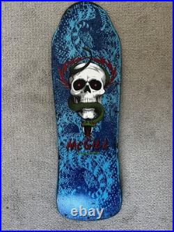 Vintage Powell Peralta Mike McGill Blue Skull and Snake mini Skateboard Deck