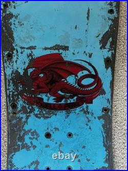 Vintage Powell Peralta Mike McGill Blue Skull and Snake mini Skateboard Deck