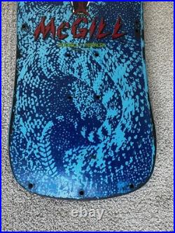 Vintage Powell Peralta Mike McGill Blue Skull and Snake mini Skateboard Deck