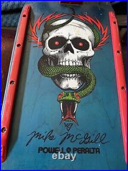 Vintage Powell Peralta Mike McGill Snake and Skull Skateboard 1984
