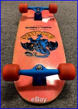 Vintage Powell Peralta PINK Caballero Dragon Skateboard with Bones + NOS Trackers
