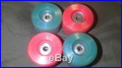 Vintage Powell Peralta Rat-Bones Skateboard Wheels 85A Red & Blue