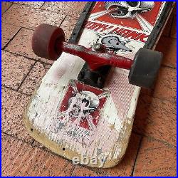 Vintage Powell & Peralta Skateboard 1980s Tony Hawk Pro Model White Iron Cross