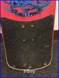 Vintage Powell Peralta Skull And Sword OG Skateboard Deck 1980 Pig Tony Hawk