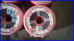 Vintage Powell Peralta T-Bones Skateboard Wheels pink 95A 67mm Excellent