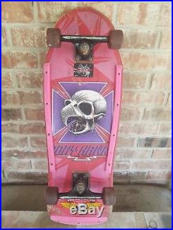 Vintage Powell Peralta Tony Hawk Skateboard 1983 Chicken Skull Complete Red