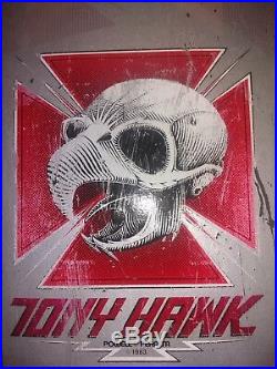 Vintage Powell Peralta Tony Hawk Skateboard 1983 Chicken Skull RARE