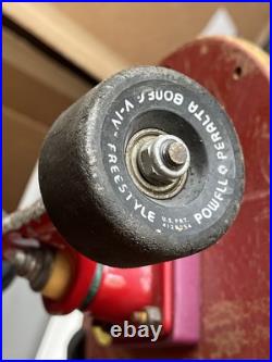 Vintage Powell Peralta Tony Hawk Skateboard Bird Skull Red HTF RARE 1980's As Is