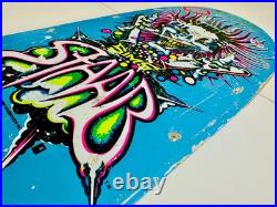 Vintage RARE 1980s Sims STAAB skateboard Mad Chemist Blue OG