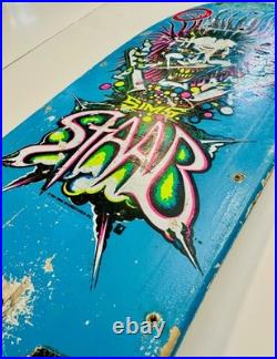 Vintage RARE 1980s Sims STAAB skateboard Mad Chemist Blue OG