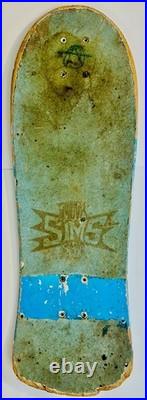 Vintage RARE 1980s Sims STAAB skateboard Mad Chemist Blue OG