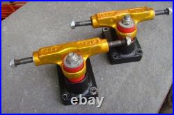 Vintage Rare 70's gold ACS 650 skateboard trucks