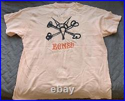 Vintage Rare 80's Powell Peralta Rat Bones T Shirt Autographed Rodney Mullen