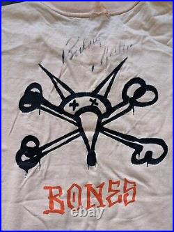 Vintage Rare 80's Powell Peralta Rat Bones T Shirt Autographed Rodney Mullen