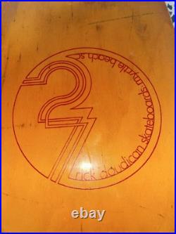 Vintage, Rare Myrtle Beach, SC-made Doudican 27 Skateboard Wall Hanger Deck