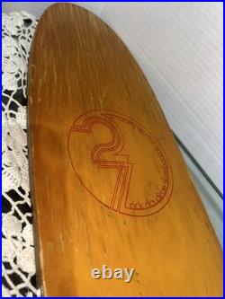 Vintage, Rare Myrtle Beach, SC-made Doudican 27 Skateboard Wall Hanger Deck