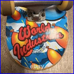 Vintage Rare World Industries Skateboard Wet Willy Yellow Balloons Blue Balloon