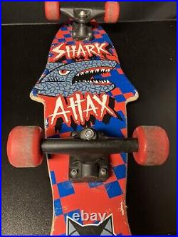 Vintage Raskullz Shark Attax Wooden Skateboard 29