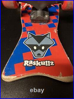 Vintage Raskullz Shark Attax Wooden Skateboard 29