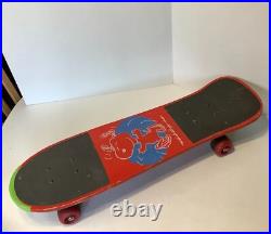 Vintage Red Snoopy Peanuts Wood Skateboard 27 x 8 Wooden
