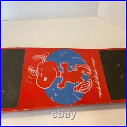 Vintage Red Snoopy Peanuts Wood Skateboard 27 x 8 Wooden