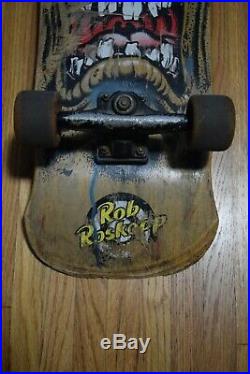 Vintage Rob Roskopp Face Skateboard Complete Santa Cruz Tracker Cross Bones