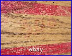 Vintage Roller Derby #30 Wood Skateboard Red Stripe Surfari 1960's Clay Wheels
