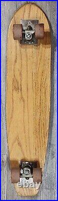 Vintage Roller Derby #30 Wood Skateboard Red Stripe Surfari 1960's Clay Wheels