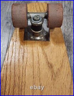 Vintage Roller Derby #30 Wood Skateboard Red Stripe Surfari 1960's Clay Wheels