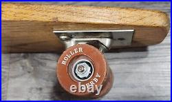 Vintage Roller Derby #30 Wood Skateboard Red Stripe Surfari 1960's Clay Wheels