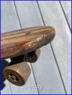Vintage Roller Derby AERFLYTE Wooden Skateboard Tan Wheels 25 Skate Board RARE