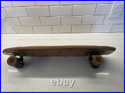Vintage Roller Derby AERFLYTE Wooden Skateboard Tan Wheels 25 Skate Board RARE