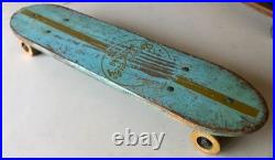 Vintage Roller Derby Mustang Skate Board Light Blue Rare! 1960's