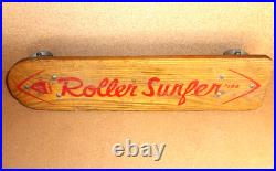 Vintage Roller Surfer Skateboard Hedlund Metal Steel Wheels Wood Wooden Illinois