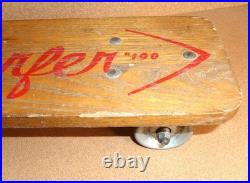 Vintage Roller Surfer Skateboard Hedlund Metal Steel Wheels Wood Wooden Illinois