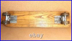Vintage Roller Surfer Skateboard Hedlund Metal Steel Wheels Wood Wooden Illinois