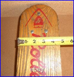 Vintage Roller Surfer Skateboard Hedlund Metal Steel Wheels Wood Wooden Illinois